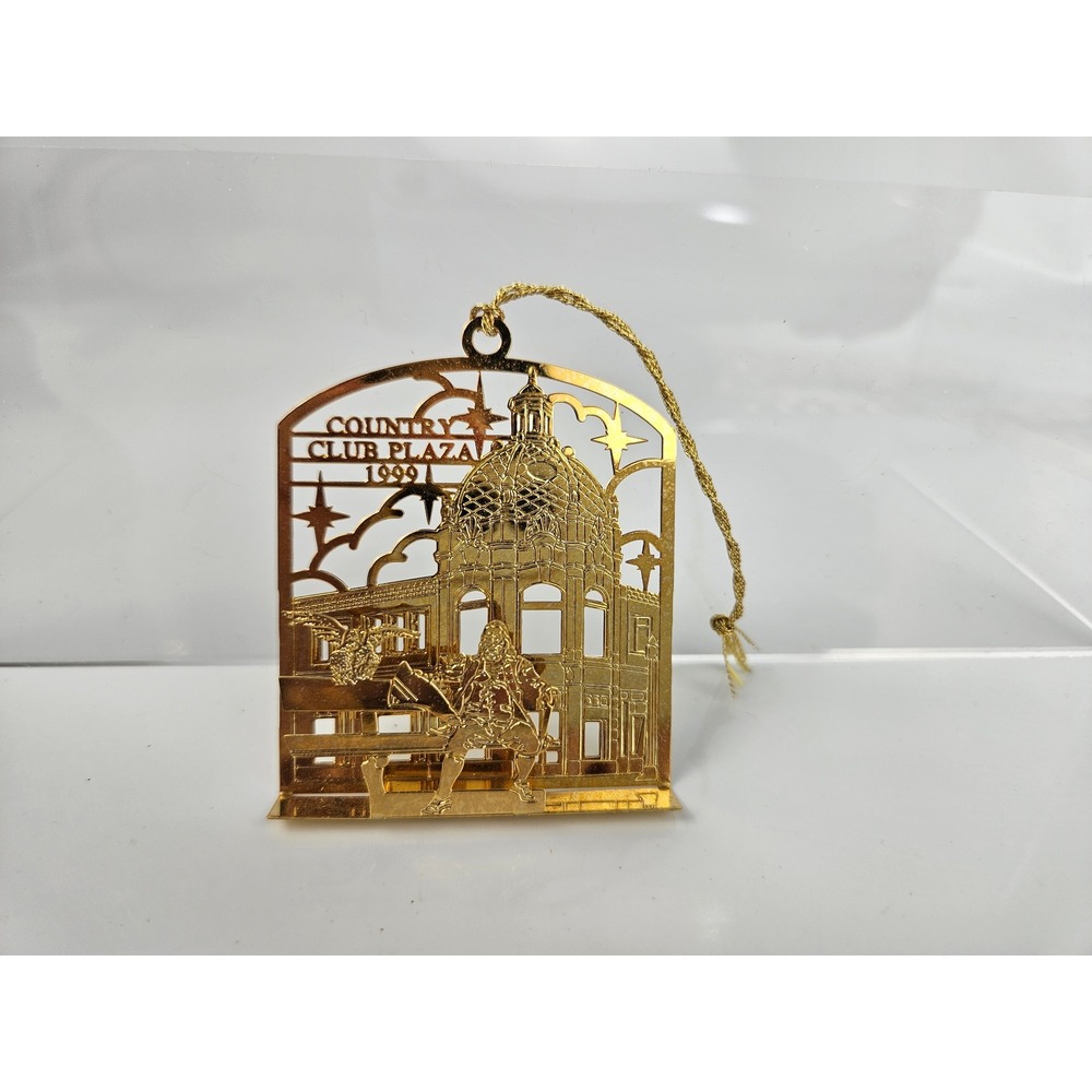 RARE Kansas City Christmas Ornaments Set of 6 Metal 24K Plated - Picture 3 of 8